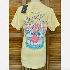 NWT NEW LAUREN JAMES I LOVE YOU BUSHEL & A PECK SWEET TEE T-SHIRT WOMENS SIZE XS